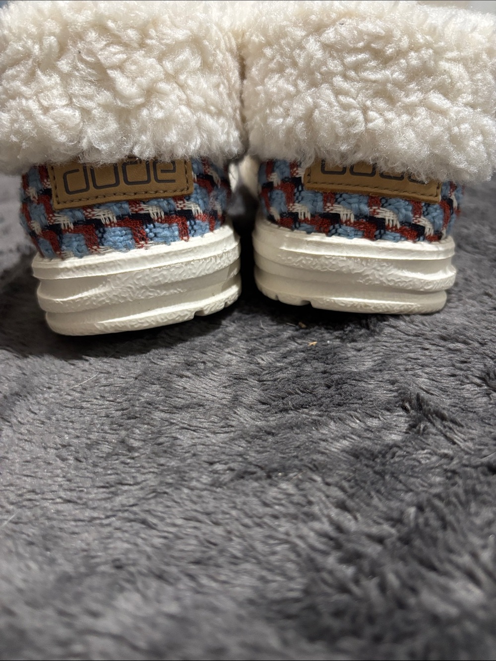 Hey Dude Tan Corduroy Slip-On Shoes with Sherpa Lining - Picture 2 of 9
